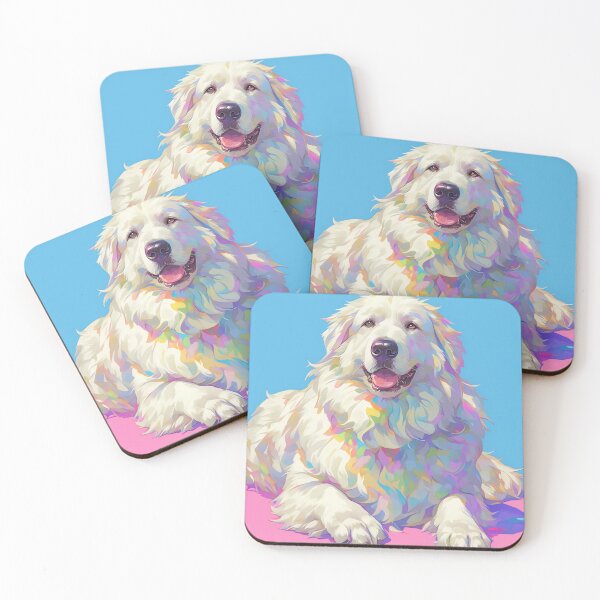 Item preview, Colorful Great Pyrenees puppy dog designed and sold by MendaciousMina.