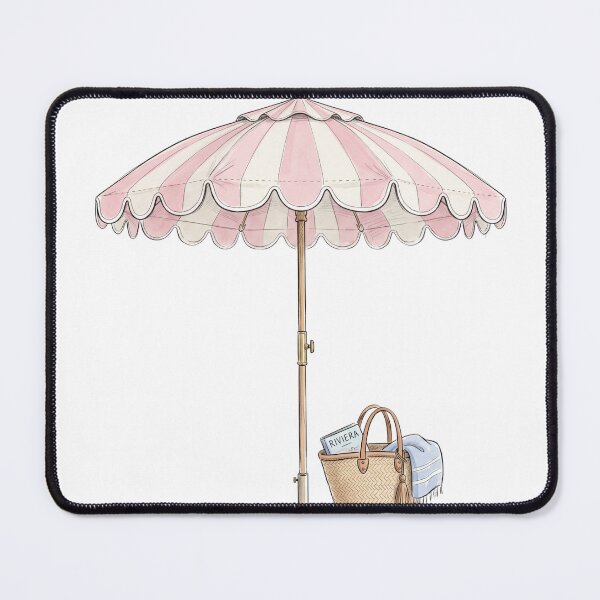 Item preview, French Riviera Vintage Striped Beach Umbrella designed and sold by ryanguas.