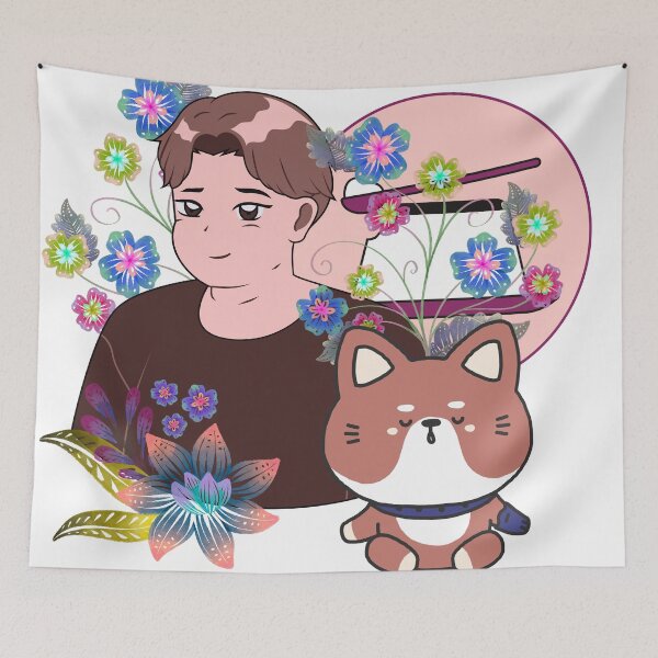 Item preview, Asian Food Time & Cute Dog with Prosthetic Arm designed and sold by Kanniax.