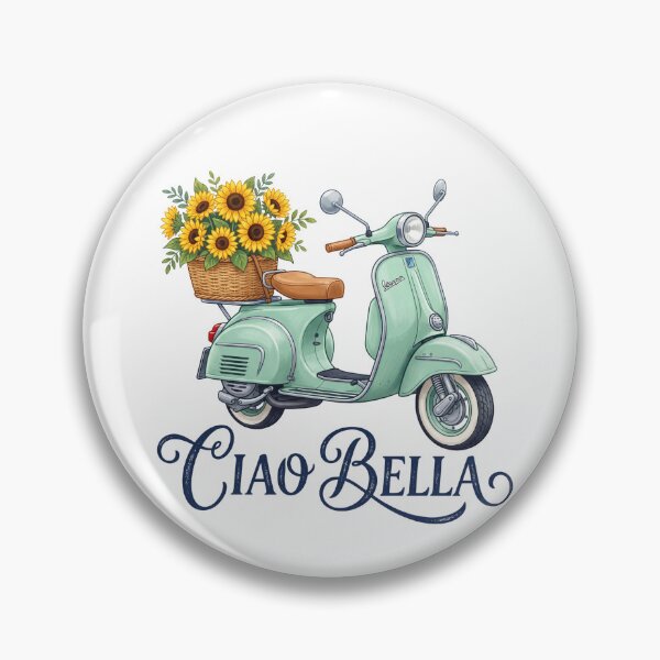 Item preview, Ciao Bella Vintage Italian Scooter Sunflowers designed and sold by ryanguas.