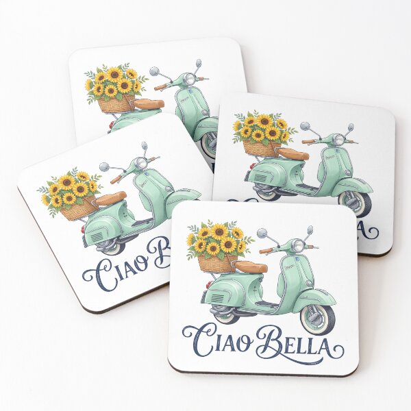 Item preview, Ciao Bella Vintage Italian Scooter Sunflowers designed and sold by ryanguas.