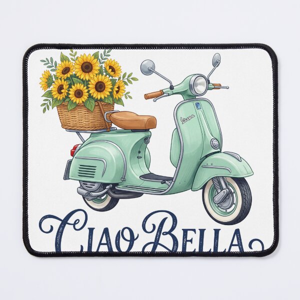 Item preview, Ciao Bella Vintage Italian Scooter Sunflowers designed and sold by ryanguas.