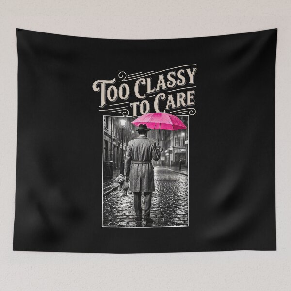 Item preview, Too Classy To Care No.1: Noir Style Graphic designed and sold by NO BEAVER NO PUNK.