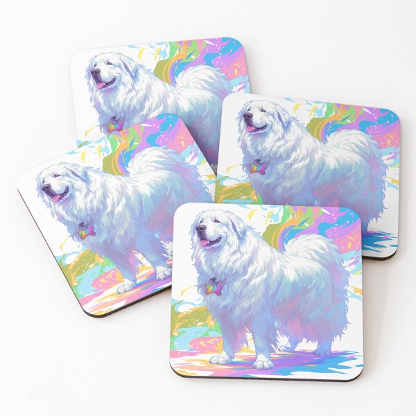 Item preview, Colorful Great Pyrenees puppy dog designed and sold by MendaciousMina.