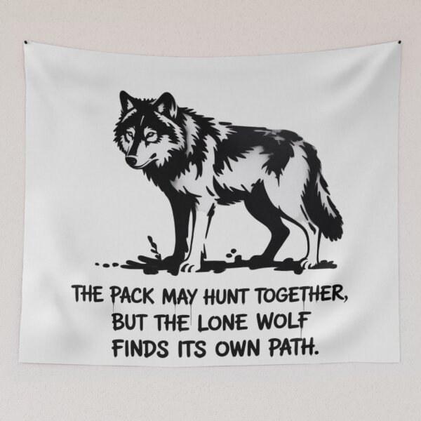 Item preview, Banksy - The pack may hunt together, but the lone wolf finds its own path designed and sold by 123ks.