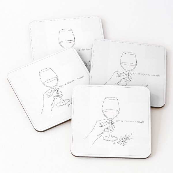 Item preview, Out of Office Tuscany Minimalist Wine Art designed and sold by ryanguas.