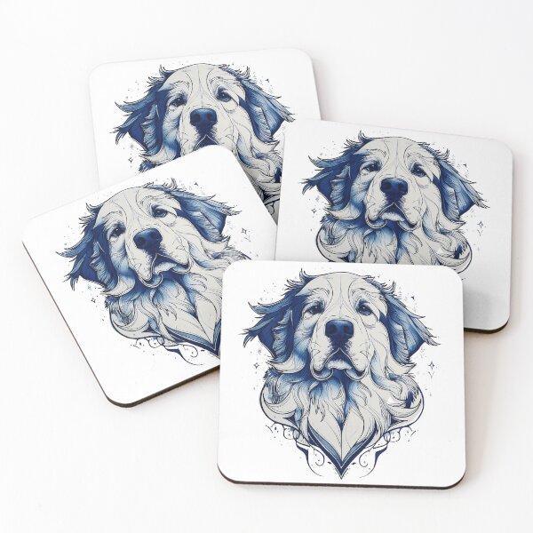Item preview, Blue line Great Pyrenees puppy dog designed and sold by MendaciousMina.