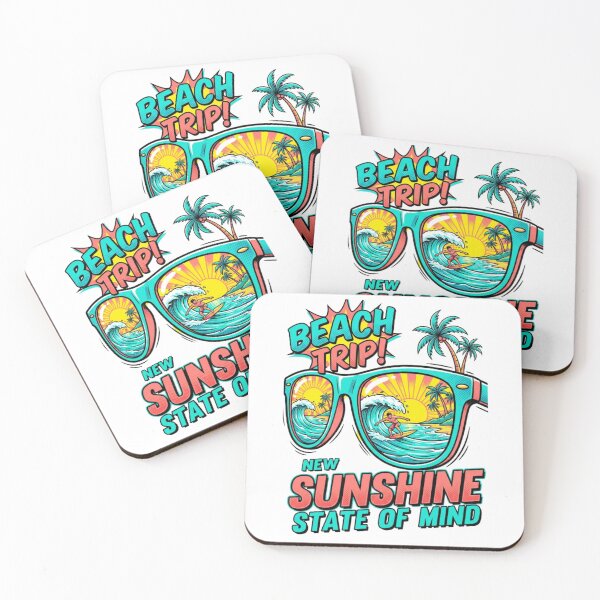Item preview, Vibrant Pop Art Sunglasses - Surreal Tropical Beach Trip Reflection designed and sold by Mind-Echo.