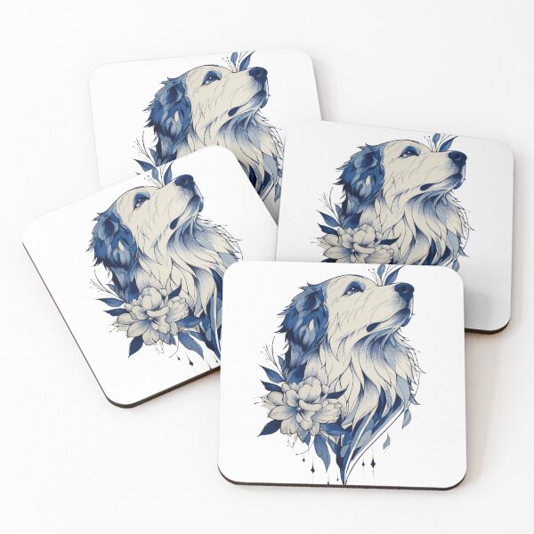 Item preview, Blue line Great Pyrenees puppy dog designed and sold by MendaciousMina.