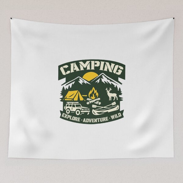 Item preview, Camping T-shirt designed and sold by Artimax-Studio.