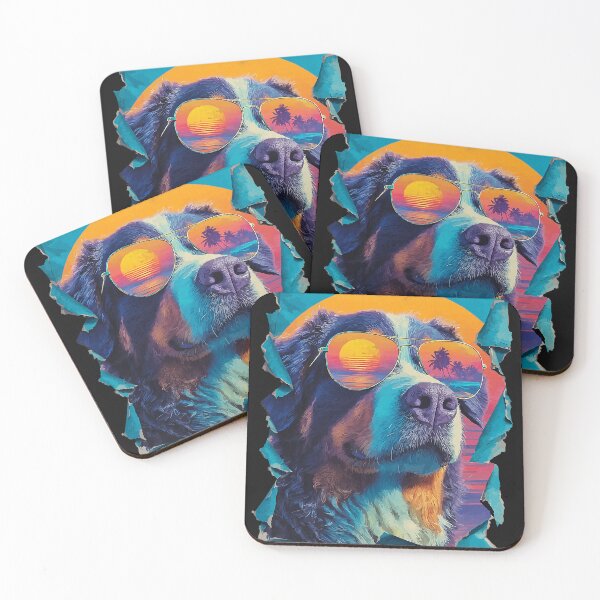 Item preview, Cute Bernese in Sunglasses Sunset Beach Tropical Dog Summer designed and sold by Littermin.