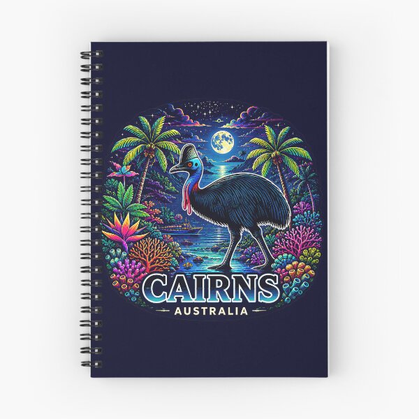 Item preview, Cairns Australia Night Cassowary Tropical Travel Sticker designed and sold by pod24.