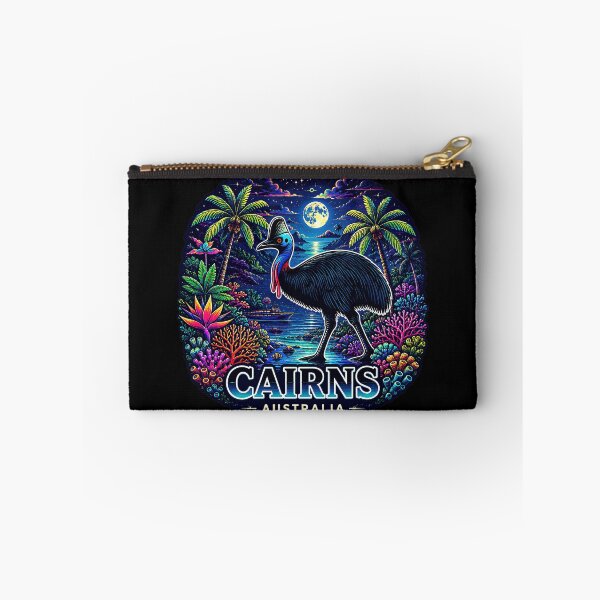 Item preview, Cairns Australia Night Cassowary Tropical Travel Sticker designed and sold by pod24.