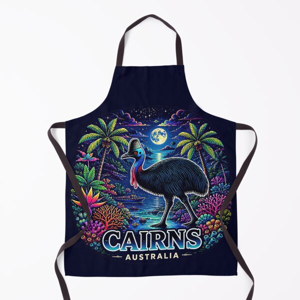 Item preview, Cairns Australia Night Cassowary Tropical Travel Sticker designed and sold by pod24.