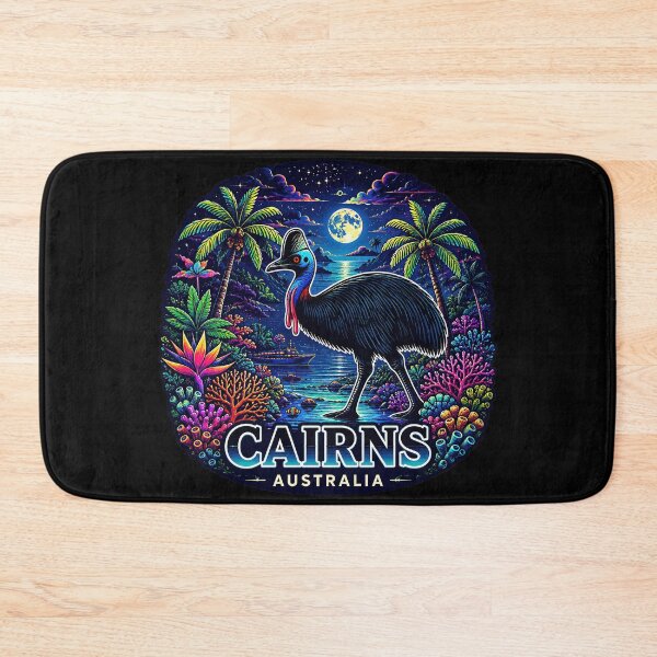 Item preview, Cairns Australia Night Cassowary Tropical Travel Sticker designed and sold by pod24.