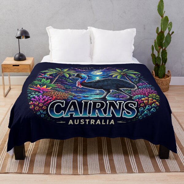 Item preview, Cairns Australia Night Cassowary Tropical Travel Sticker designed and sold by pod24.
