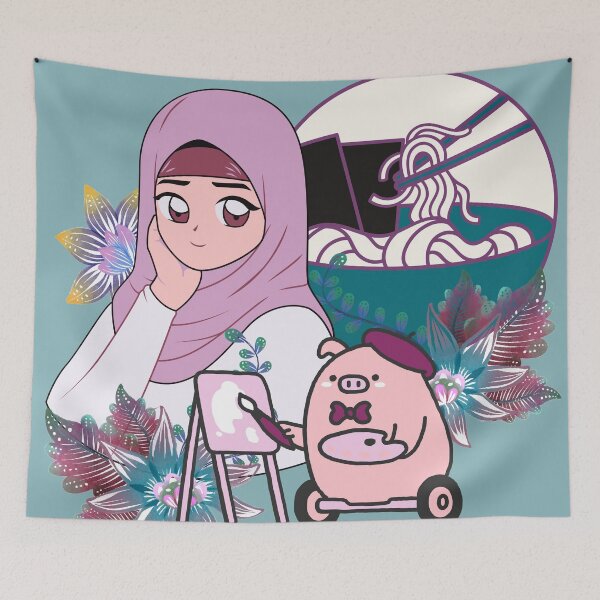 Item preview, Manga Artist, Ramen and Pig in Wheelchair designed and sold by Kanniax.