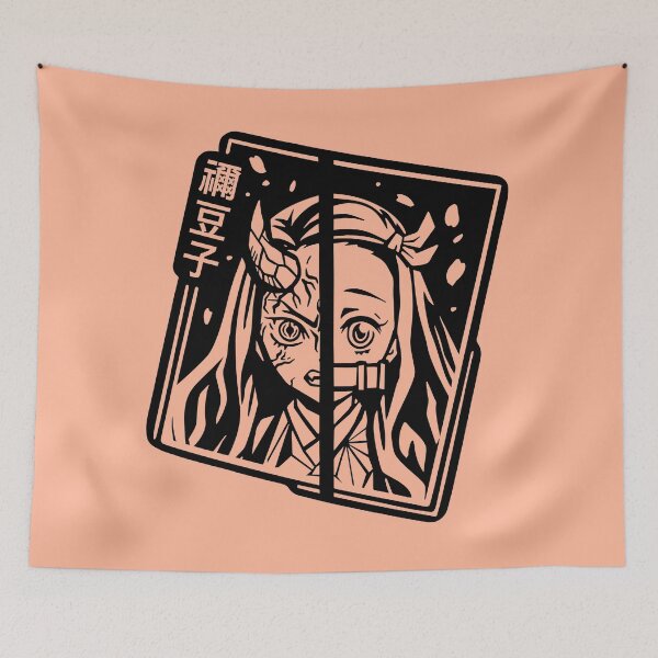 Item preview, Nezuko half-demon black stencil type designed and sold by anaislalovi.