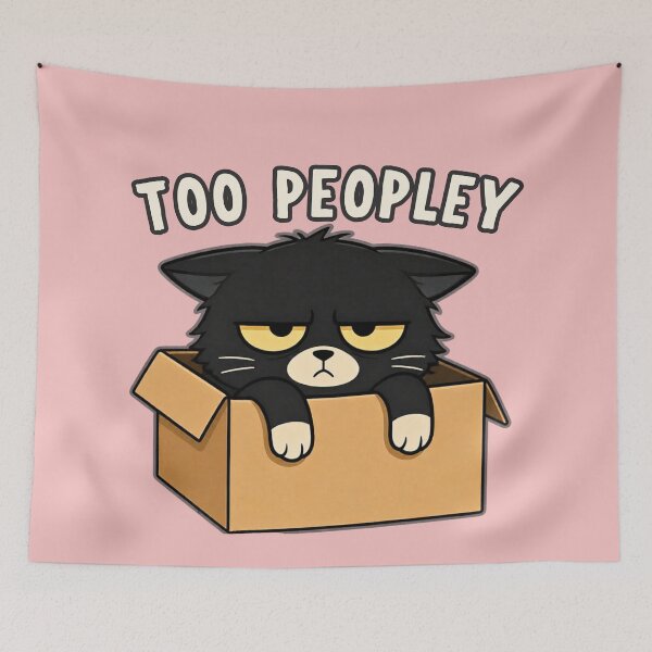 Item preview, Too Peopley Box Cat Design designed and sold by AdicretorDesign.
