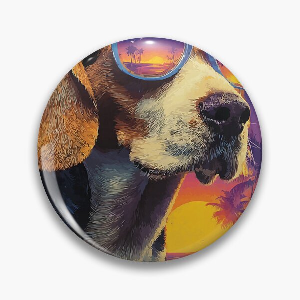 Item preview, Cute Beagle with Sunglasses Sunset Beach Tropical Dog Summer designed and sold by Littermin.