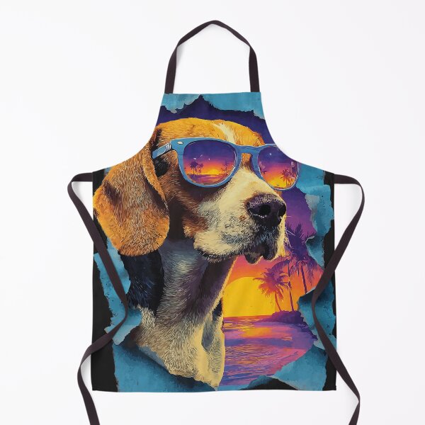 Item preview, Cute Beagle with Sunglasses Sunset Beach Tropical Dog Summer designed and sold by Littermin.