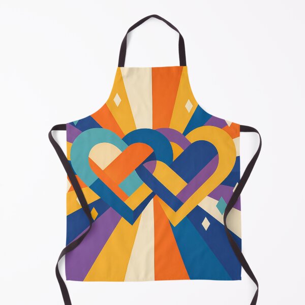 Item preview, Interlocking Geometric Hearts with Colourful Rays designed and sold by InkSmithery.