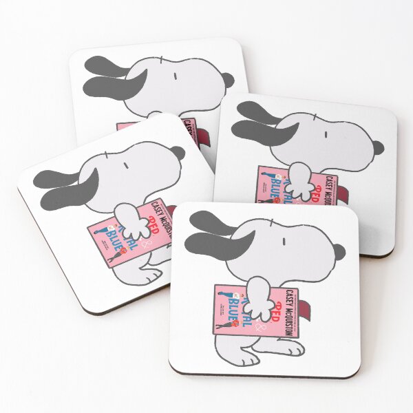 Item preview, snoopy reading red white and royal blue designed and sold by liveawhimsylife.