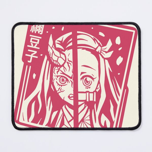Item preview, Nezuko half-demon dark pink stencil type designed and sold by anaislalovi.