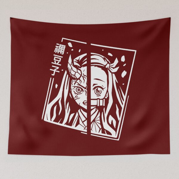 Item preview, Nezuko half-demon type white stencil in negative designed and sold by anaislalovi.
