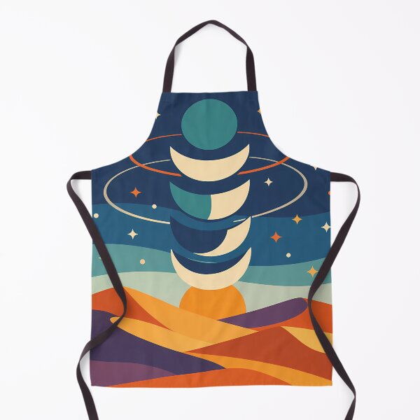 Item preview, Geometric Moon Phases Over Desert Dunes designed and sold by InkSmithery.