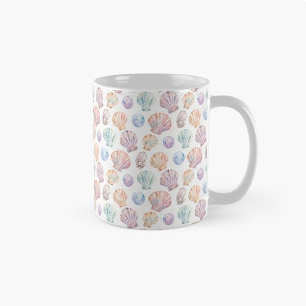 Item preview, Watercolor Mixed Seashell Pearl Seamless Pattern Print designed and sold by GASCE Studio.