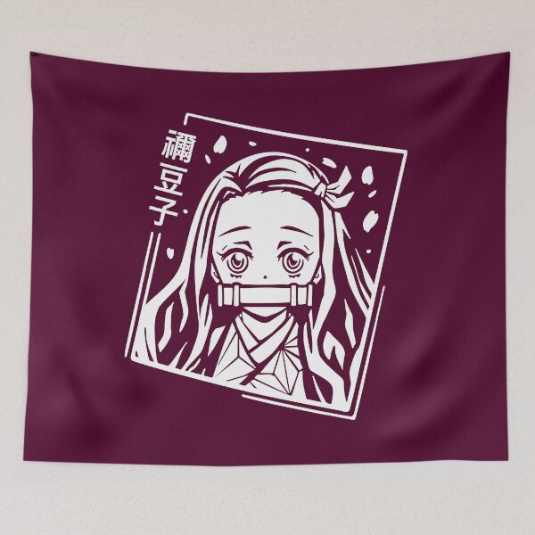 Item preview, Nezuko stencil type white in negative designed and sold by anaislalovi.