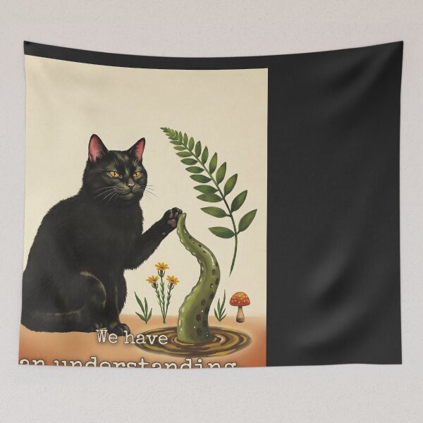 Item preview, Tentacle Portal Cat We Have An Understanding Vintage Tarot designed and sold by BLACKCAT-COVEN.