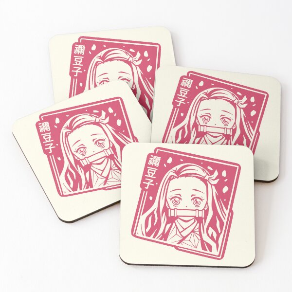 Item preview, Nezuko stencil style, dark pink designed and sold by anaislalovi.