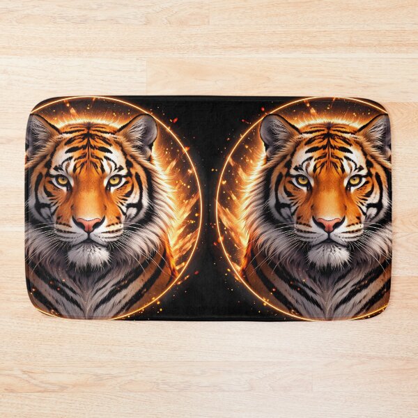 Item preview, Neon Cyber Tiger: Fire Guardian of Neo Tokyo designed and sold by Neo Tokio.
