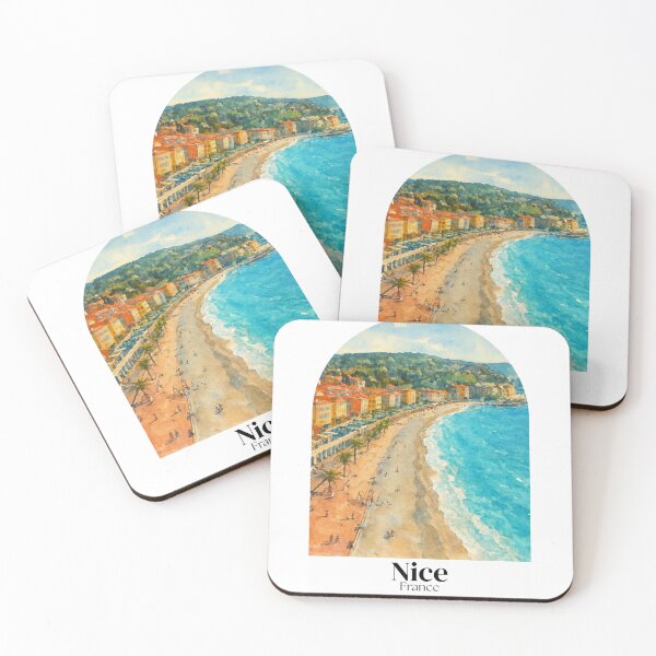 Item preview, Nice, France: Painting of the view of the Promenade des Anglais - travel souvenir gift designed and sold by 26LN.