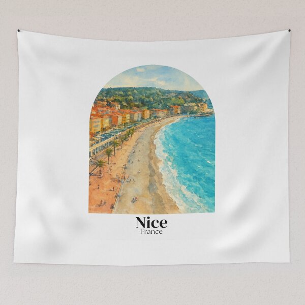 Item preview, Nice, France: Painting of the view of the Promenade des Anglais - travel souvenir gift designed and sold by 26LN.