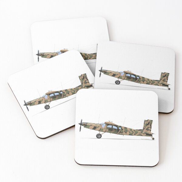 Item preview, Pilatus PC-6 A14-652 Army camo  designed and sold by Grubby Fingers Aircraft Illustration.