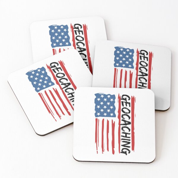 Item preview, Geocaching USA American flag designed and sold by portrait4you.