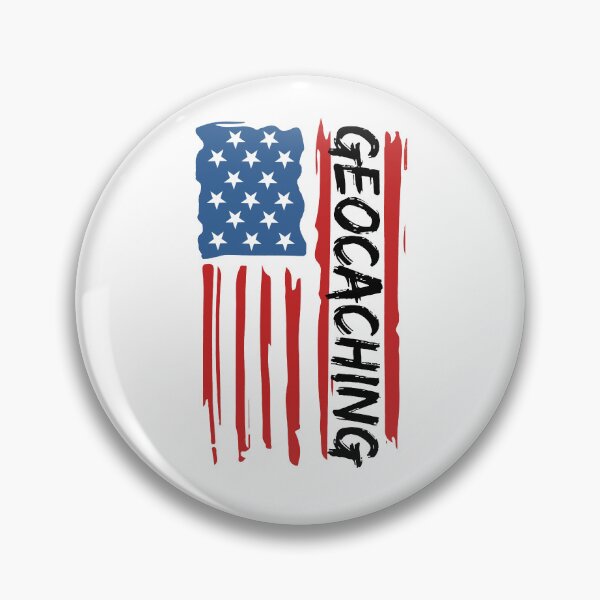 Item preview, Geocaching USA American flag designed and sold by portrait4you.