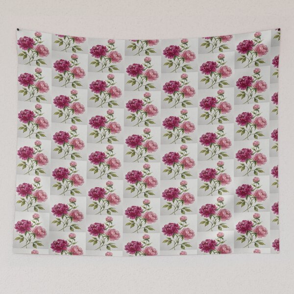 Item preview, Romantic Peony Floral Illustration Artwork  designed and sold by NivyasArtistry.