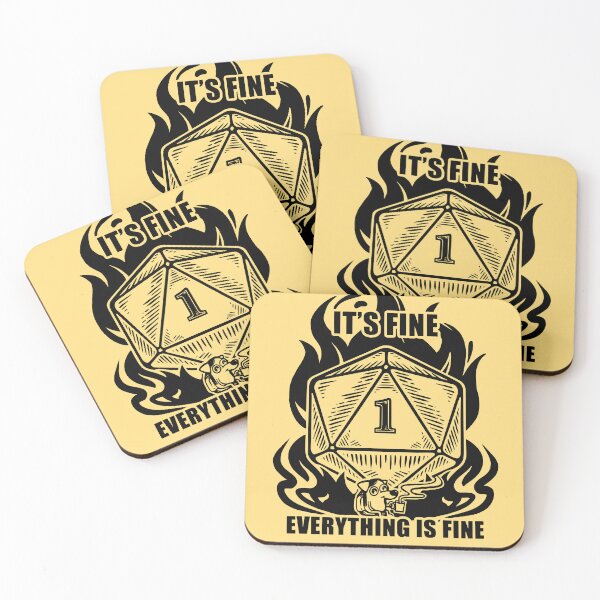 Item preview, It's fine everything is fine D20 critical fail  designed and sold by anaislalovi.