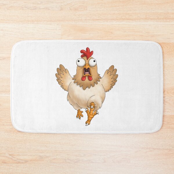 Item preview, Funny Running Screaming Chicken Cartoon Design designed and sold by Szkicerka.