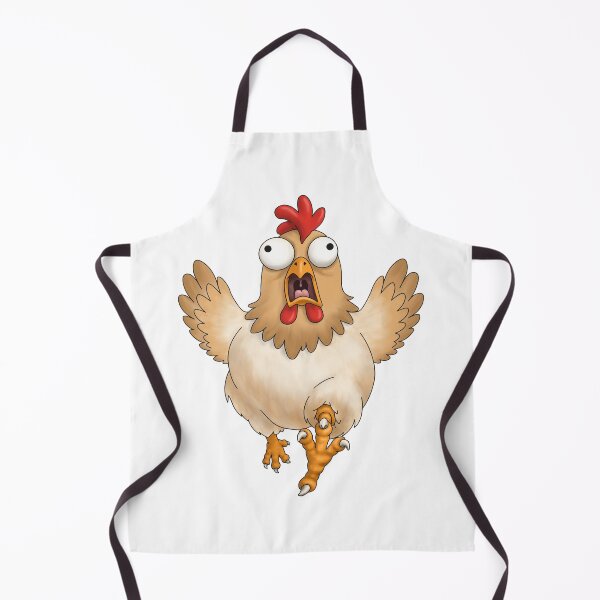 Item preview, Funny Running Screaming Chicken Cartoon Design designed and sold by Szkicerka.