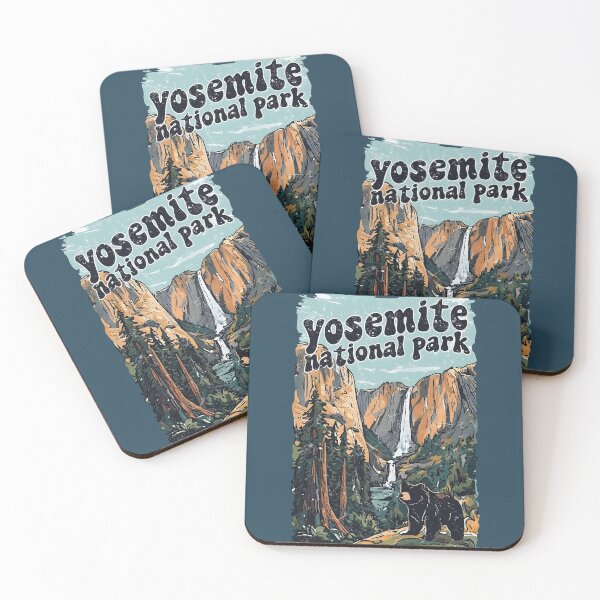 Item preview, Yosemite National Park  Retro Cute Landscape Wildlife Bear  designed and sold by HowToCanadian.
