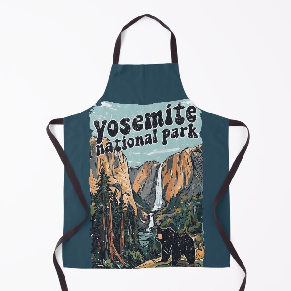 Item preview, Yosemite National Park  Retro Cute Landscape Wildlife Bear  designed and sold by HowToCanadian.