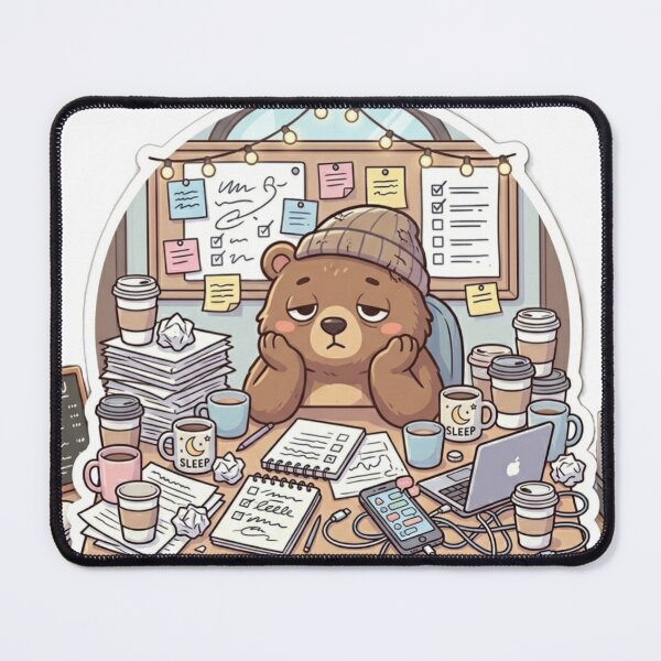 Item preview, Sleepy Bear Café Worker  designed and sold by SoftAuraStudi0.