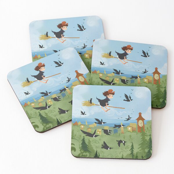 Item preview, ute kawaii art girl fly [[kiki's]] go -%[ghiblis]%-  aways hand drawing designed and sold by huaishen89.