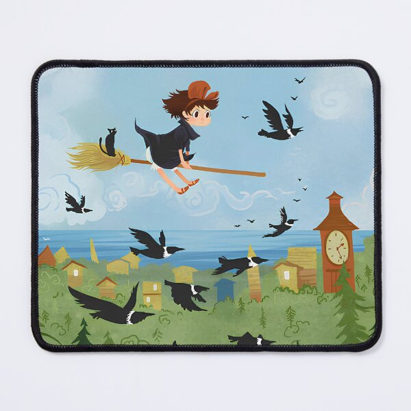 Item preview, ute kawaii art girl fly [[kiki's]] go -%[ghiblis]%-  aways hand drawing designed and sold by huaishen89.