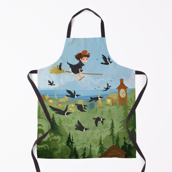 Item preview, ute kawaii art girl fly [[kiki's]] go -%[ghiblis]%-  aways hand drawing designed and sold by huaishen89.
